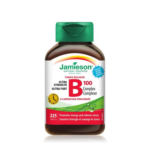 Jamieson Ultra Strength B100 Complex Caplets, 240-count 健美生维生素B100 240粒装