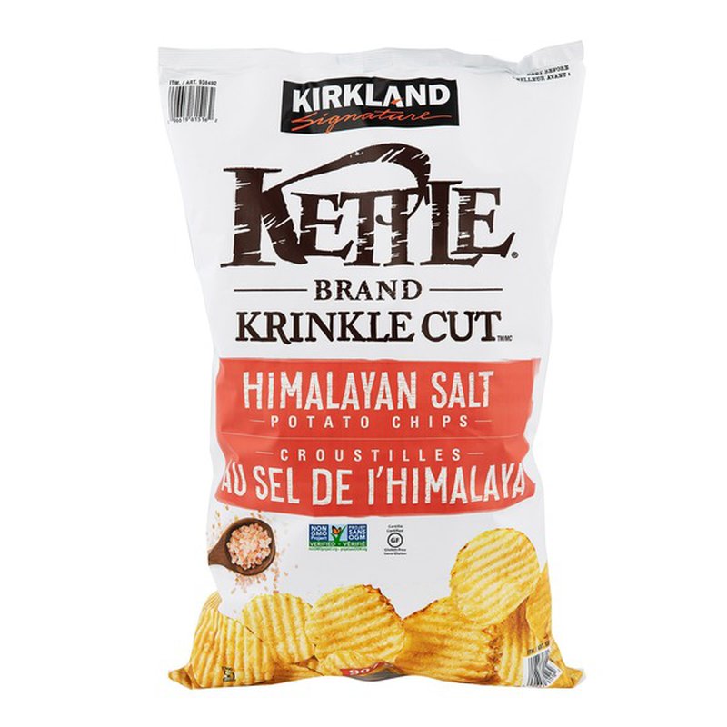 Kettle Chips Krinkle Cut Himalayan Salt Potato Chips 907 g 粉盐薯片