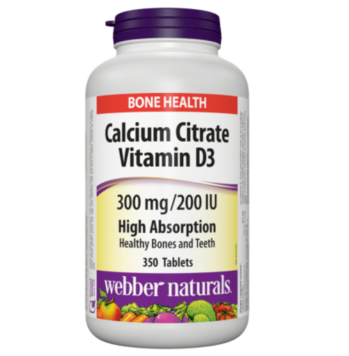 Webber伟博加拿大Calcium Citrate+D3柠檬酸钙维他命350粒