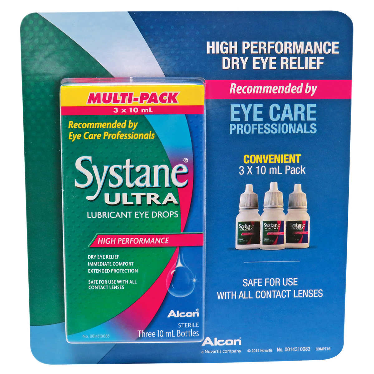 Systane Ultra-lubricant Eye Drops 超润滑滴眼液  10 ml*3瓶