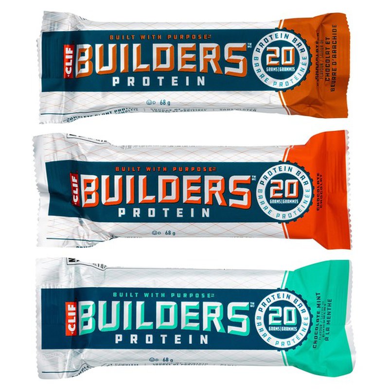 Clif Bars Builder’s Protein Bar Variety Pack 18 x 68 g 有机能量棒