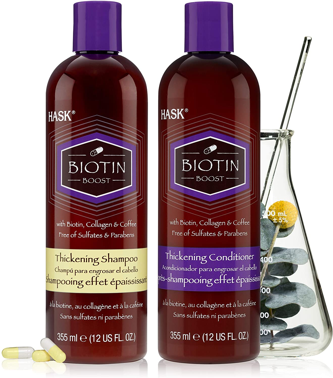 Hask biotin生物素洗发1L+护发1L
