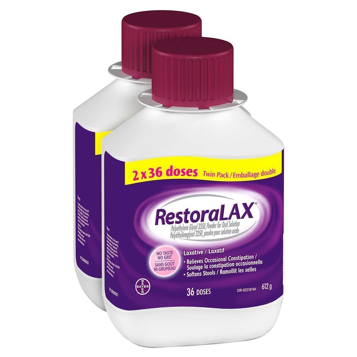 BAYER（拜耳）Restoralax专治便秘肠道健康冲剂612克×2瓶