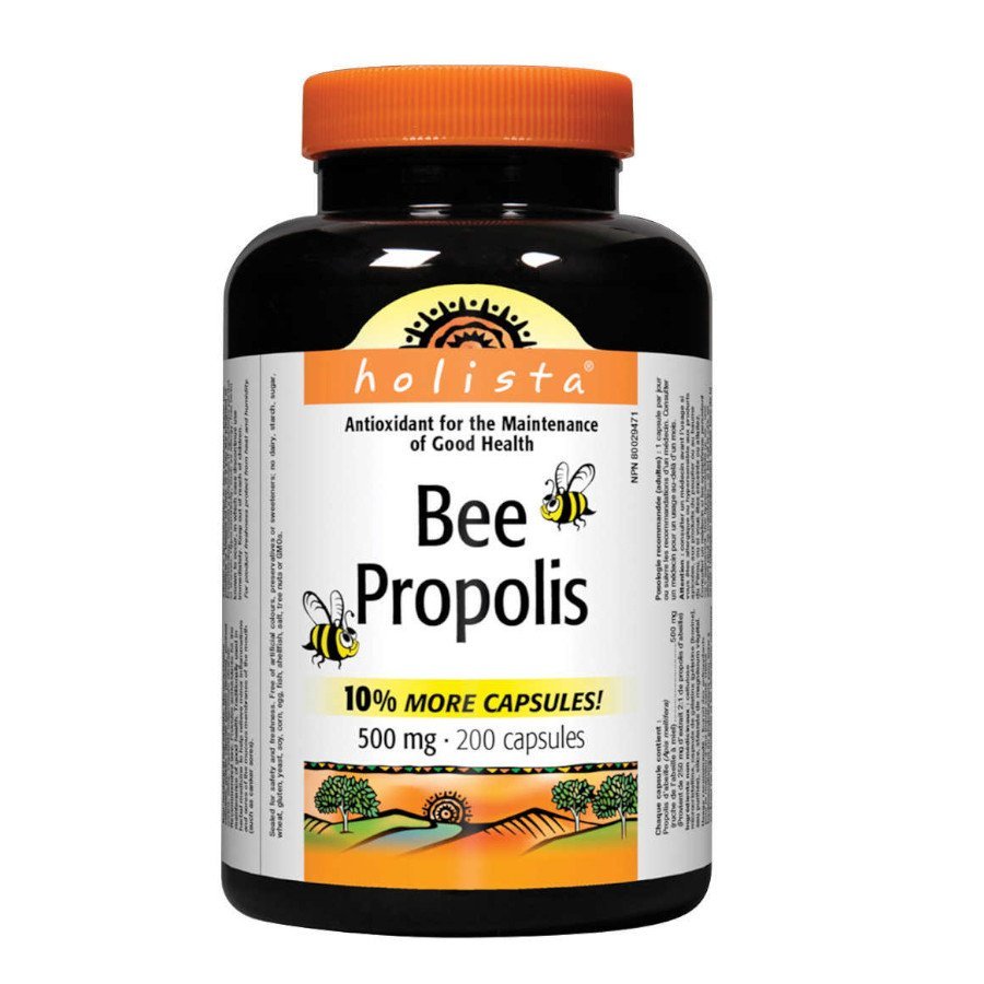 HOLISTA BEE PROPOLIS 纯天然高浓度黑蜂胶胶囊  500mg*200粒