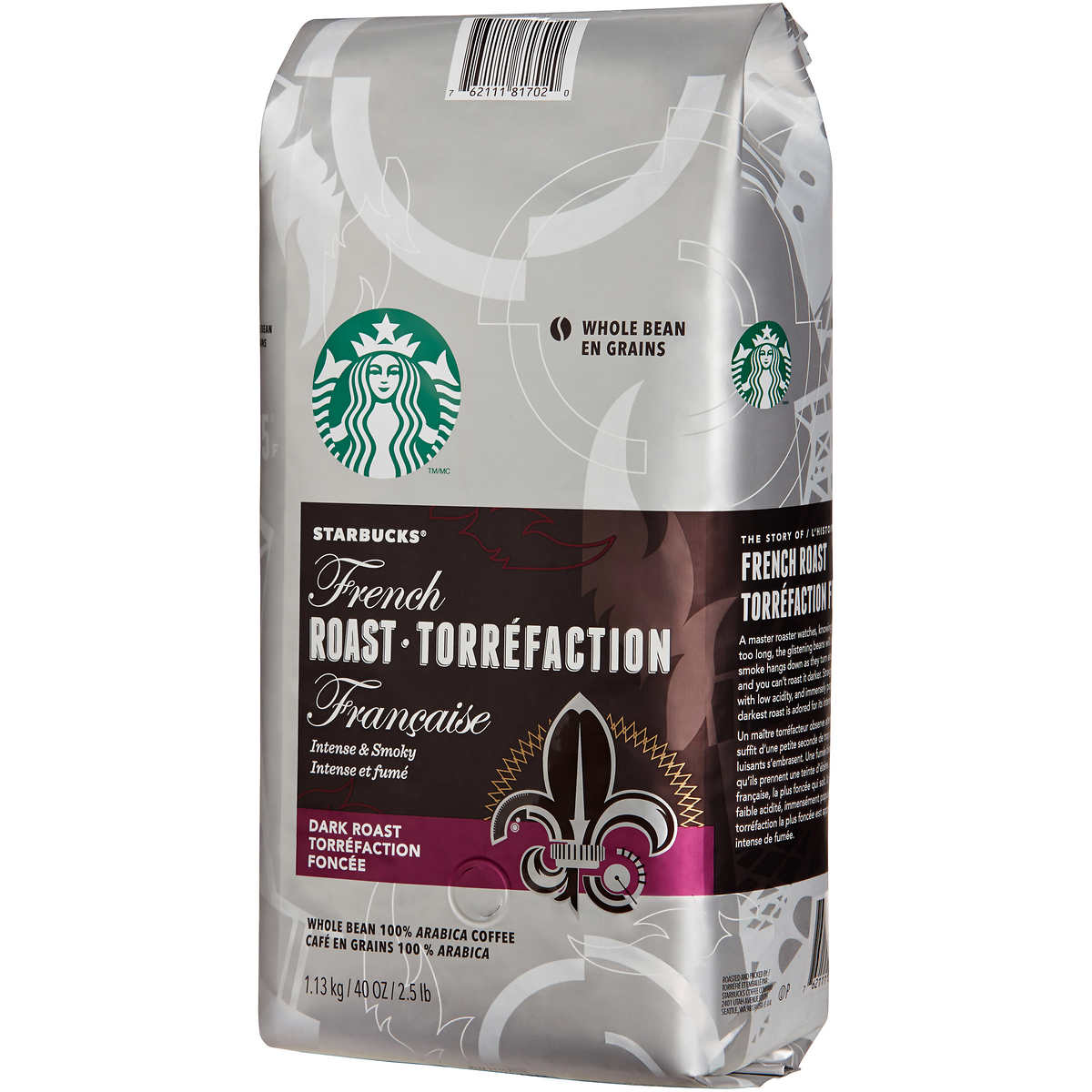 Starbucks French Roast Whole Bean Coffee 星巴克法式深烘咖啡豆 1.13kg