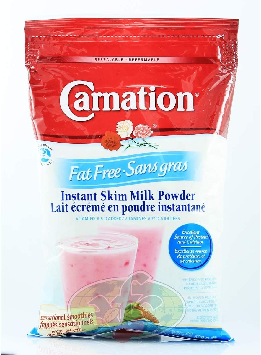 Carnation Fat Free Instant Skim Milk Powder  康乃馨速溶脱脂奶粉500g