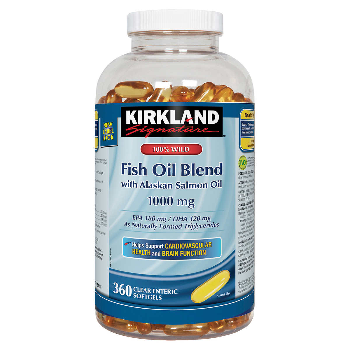 Kirkland Signature 100% Wild Fish Oil Blend 柯克兰 100%阿拉斯加野生鱼油混合物 360粒软胶囊