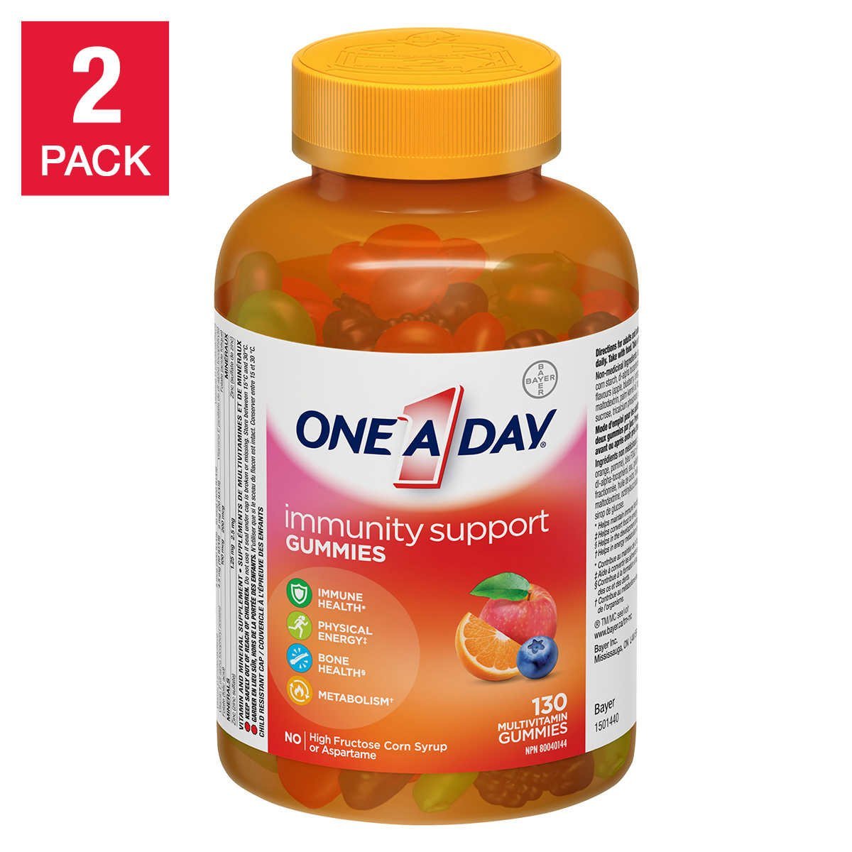 拜耳 Bayer One A Day 每日一粒 多种维生素软糖2瓶x130