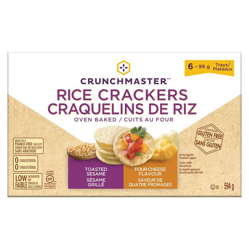Crunchmaster Artisan Four Cheese Flavour Rice Crackers 6 x 595 g 芝士味米饼