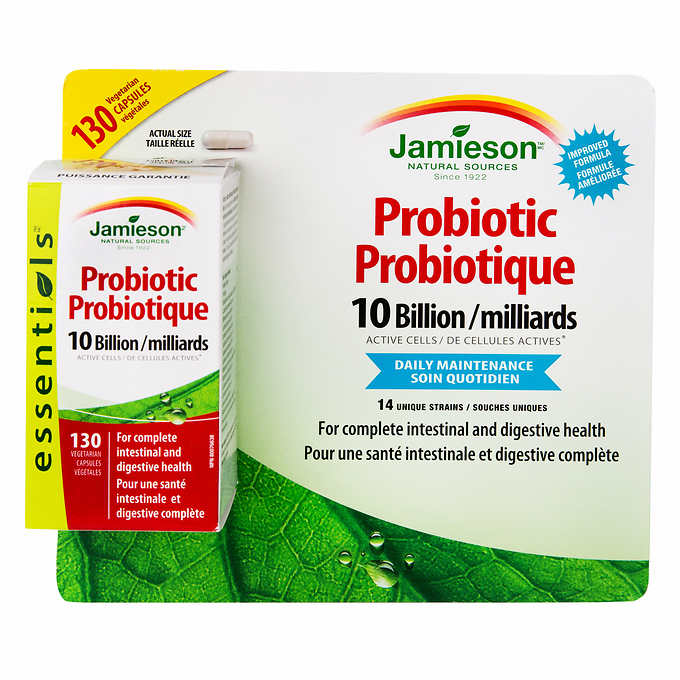 Jamieson Probiotic 10 Billion 100亿株天然益生菌胶囊130片（成年人,青少年和一岁以上儿童）