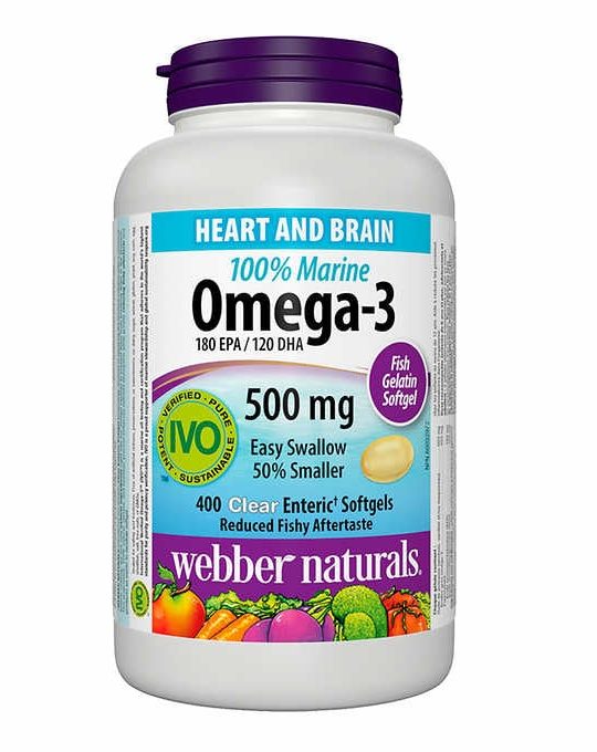 Webber Naturals伟博鱼油Omega-3  500mg*400粒