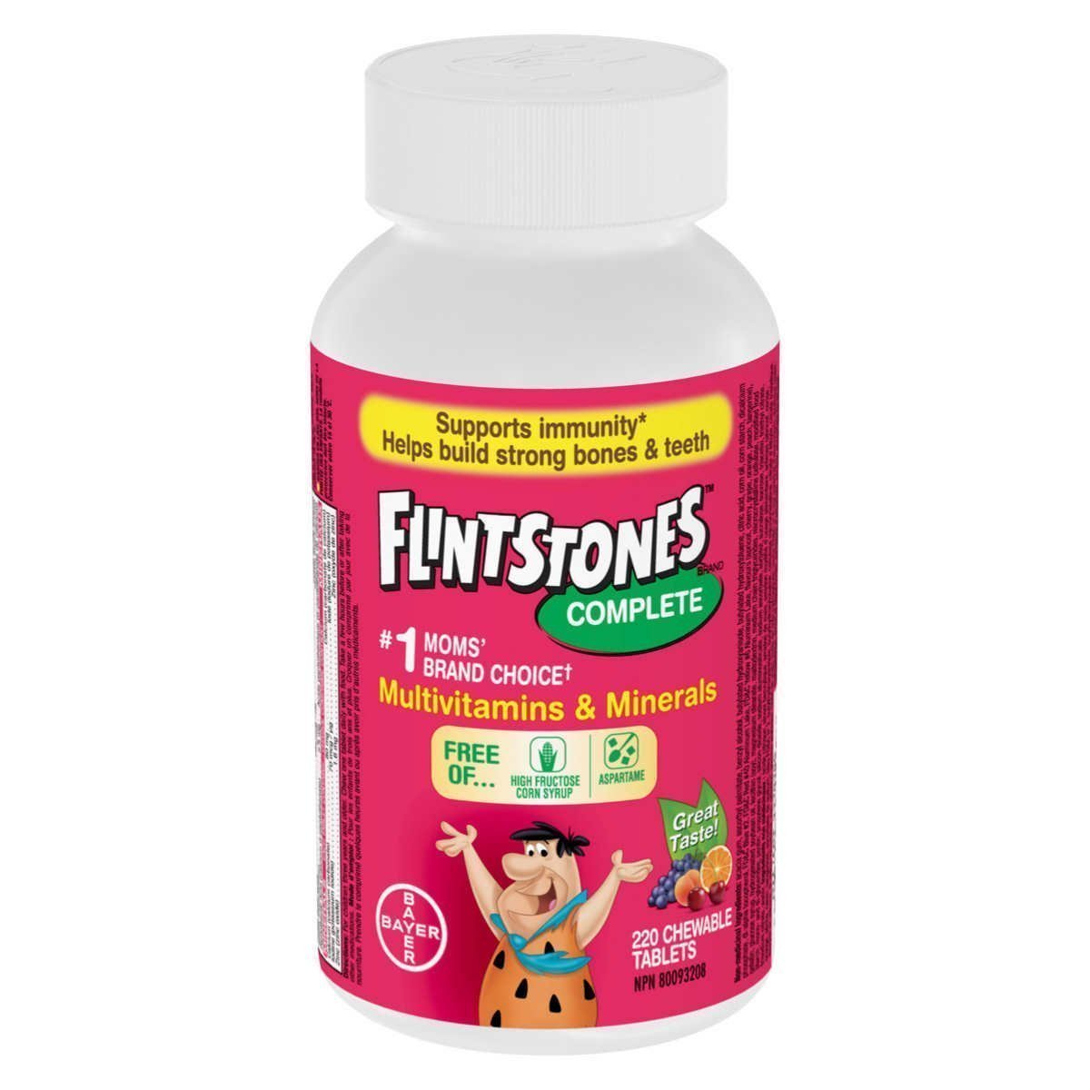 Bayer 拜耳 Flintstones儿童复合维生素咀嚼片 220粒