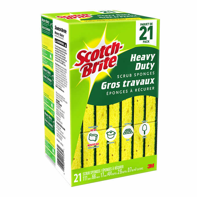 美国3M Scotch Brite 重油污洗碗海绵擦厨房清洁 百洁布21片