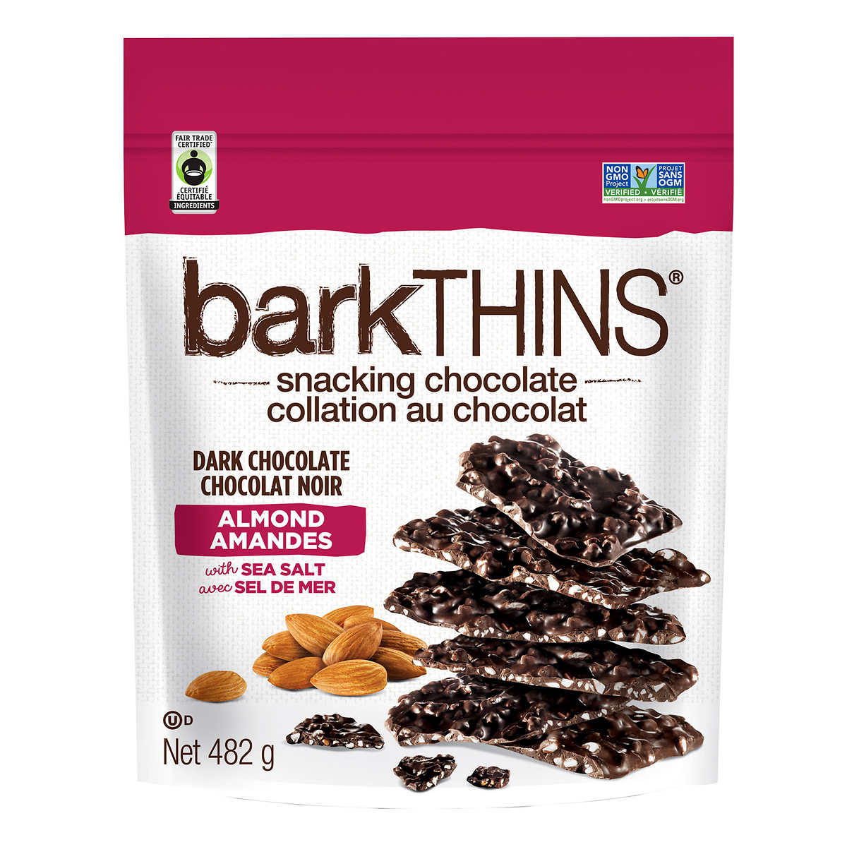 Barkthins Dark Chocolate Almonds 海盐杏仁黑巧薄脆  482 g