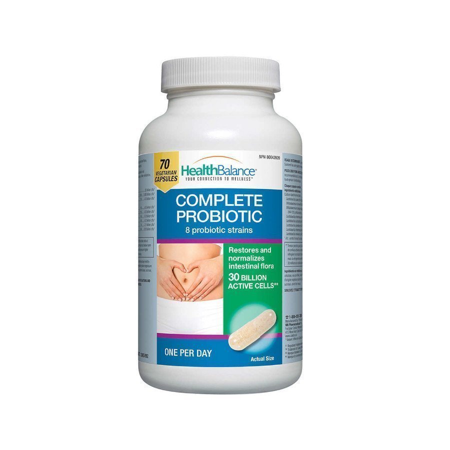 加拿大HEALTH BALANCE COMPLETE PROBIOTIC 成人益生菌胶囊 增强免疫力帮助消化 70粒