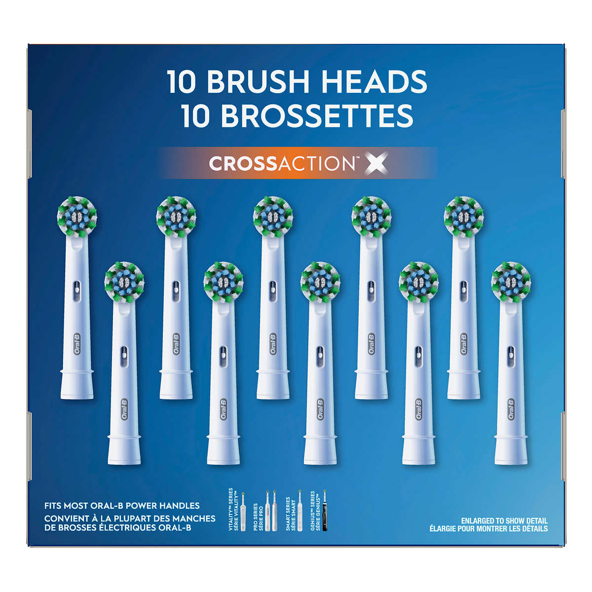 Oral-B CrossAction Electric Toothbrush Replacement Brush Head Refills, 10-pack 电动牙刷头 10个装