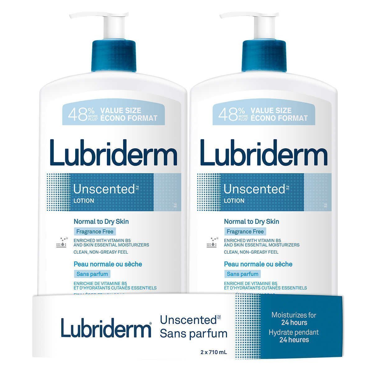 Lubriderm Unscented Lotion 身体乳 710ml*2瓶