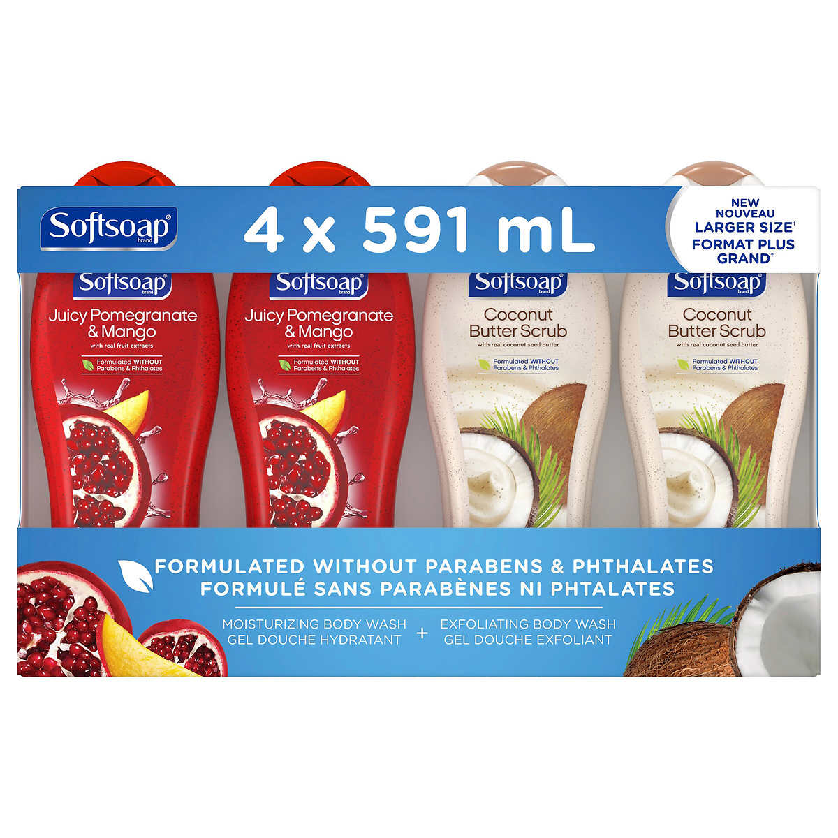 Softsoap花果味组合沐浴露四瓶特惠装591ml*4新包装
