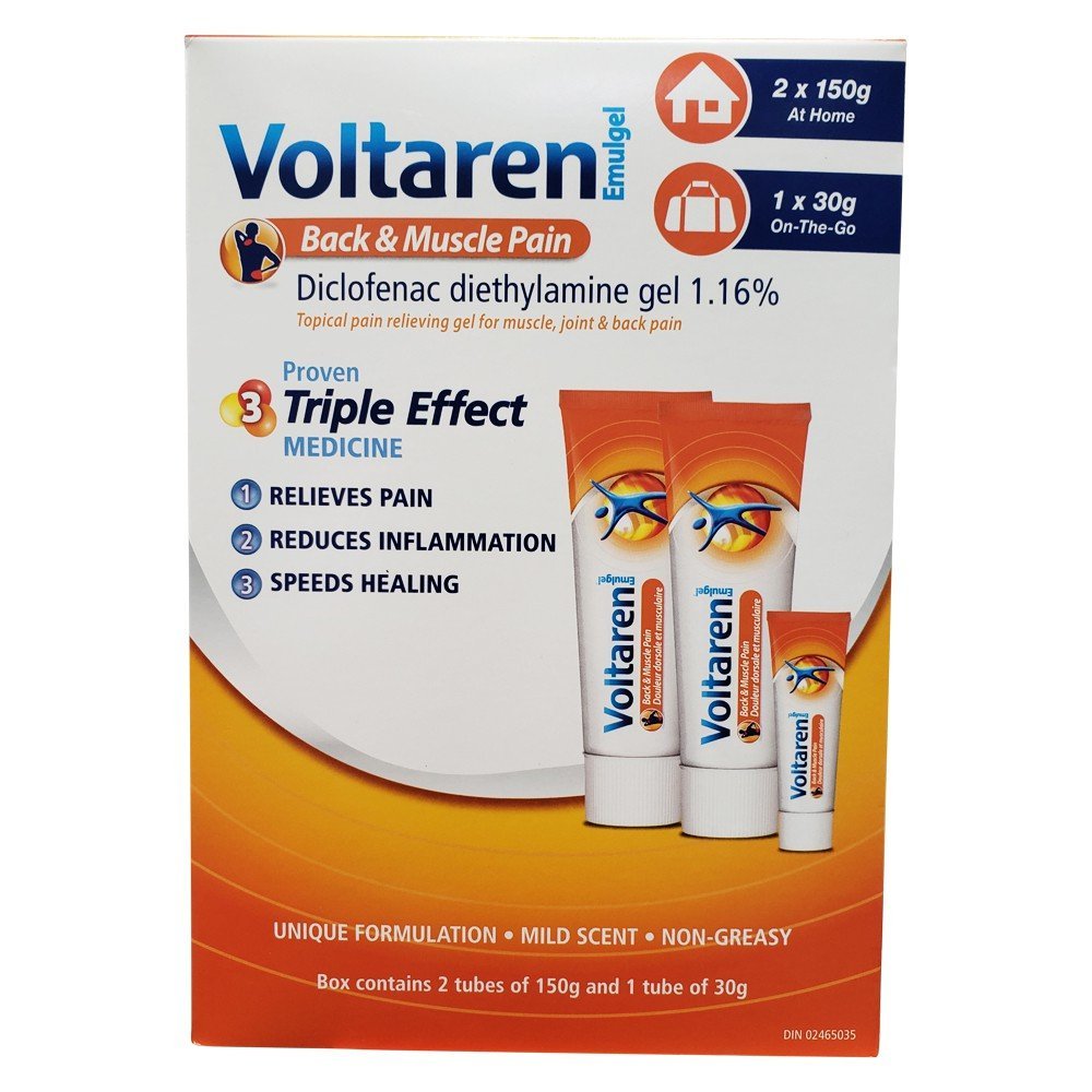 Voltaren扶他林关节风膏缓解肌肉酸痛150g*2+30g