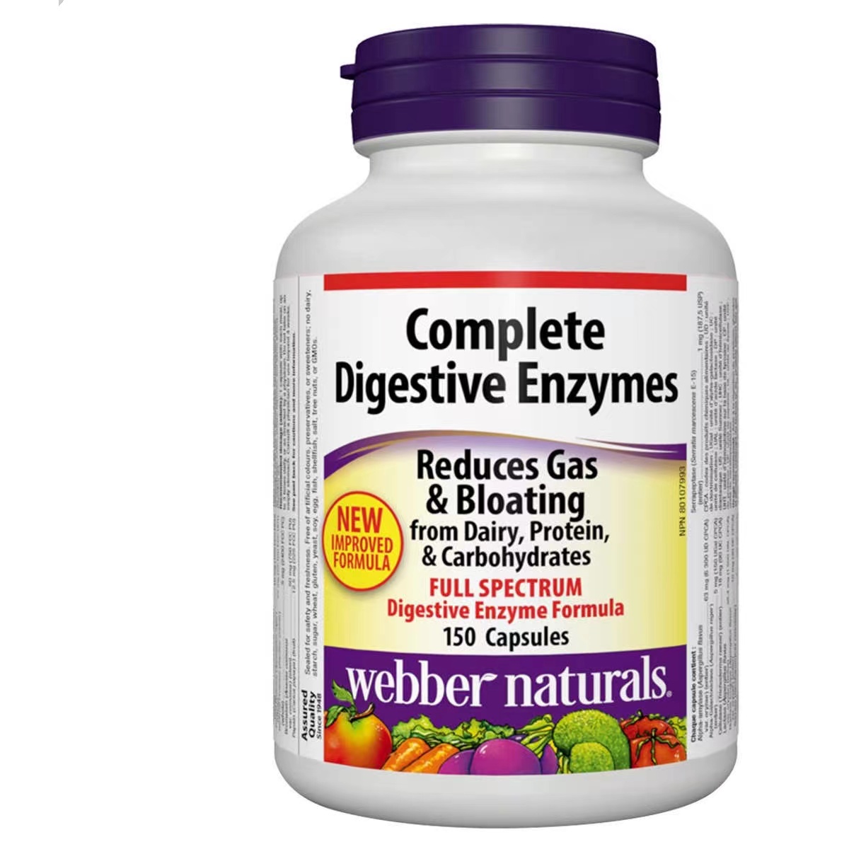 webber naturals Complete Digestive Enzymes – 150 capsules 韦博天然消化酶 150粒