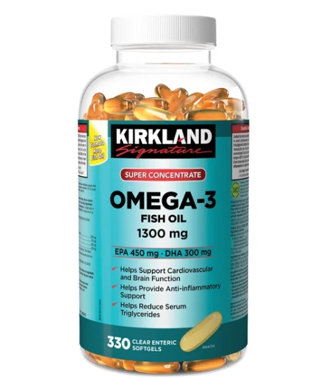 Kirkland Signature新版可兰深海鱼油Omega-3高含量330粒 深海鱼油1300mg330粒