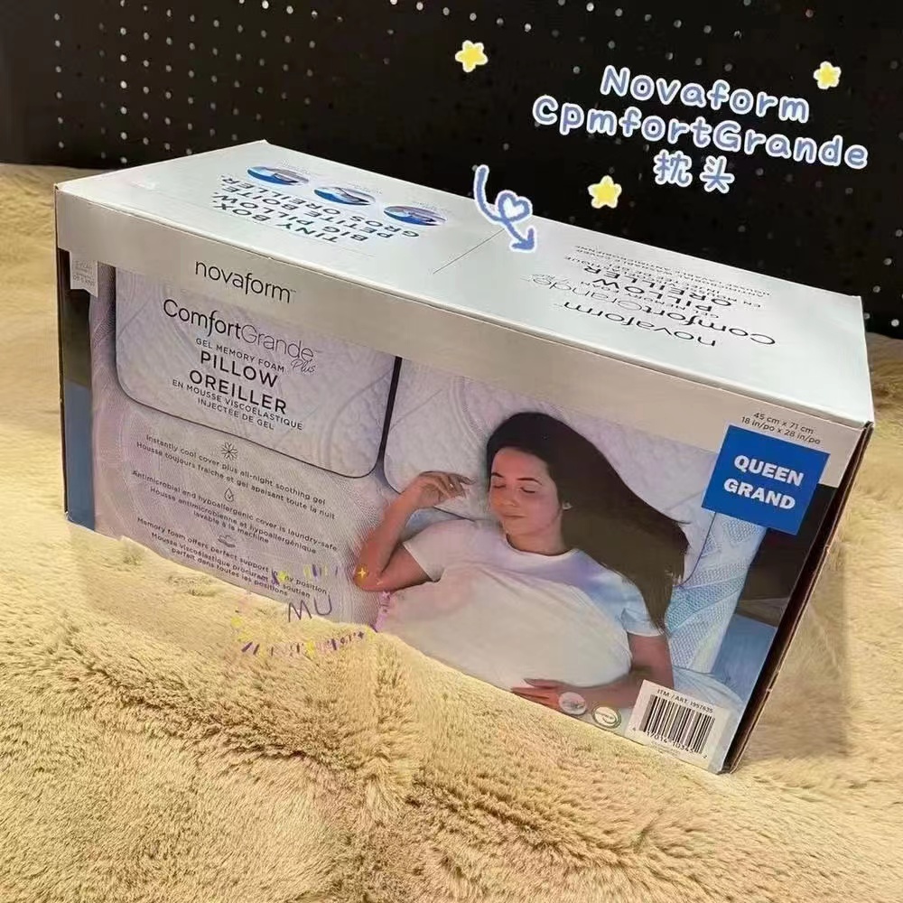 Novaform Overnight Recovery Gel Memory Foam Pillow with Cooling Celliant Cover 新款控温凝胶记忆枕 【特价包邮】