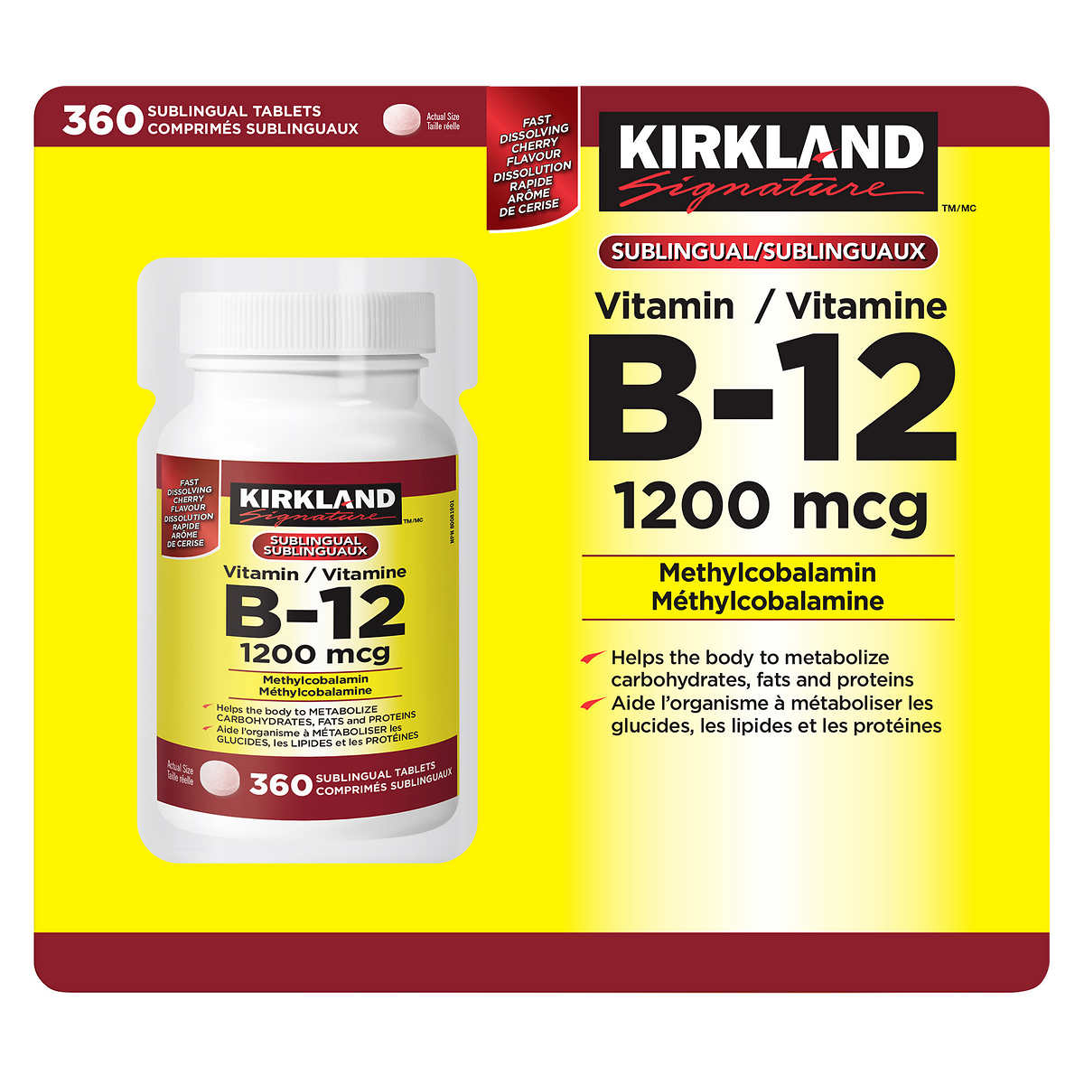 Kirkland Signature Vitamin B12  柯克兰维生素B12 1200mcg 360粒
