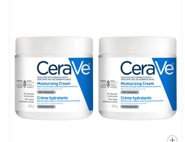 Cerave适乐肤保湿面霜修复受损角质层敏感肌红血丝2*453g