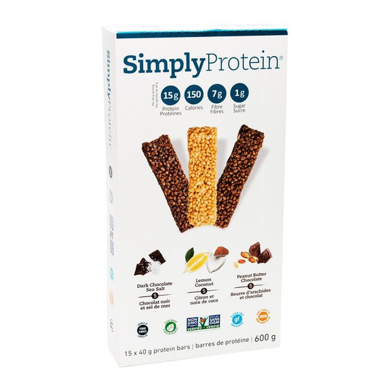 The Simply Bar Protein Bars Variety Pack 15 x 40 g蛋白质能量棒