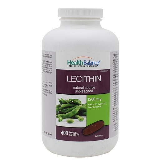 Health Balance Lecithin天然大豆卵磷脂胶囊1200mg400粒