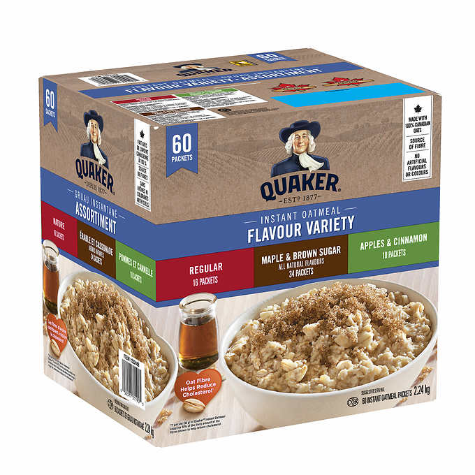 Quaker 速溶即溶燕麦片2.21kg 3种口味 60包