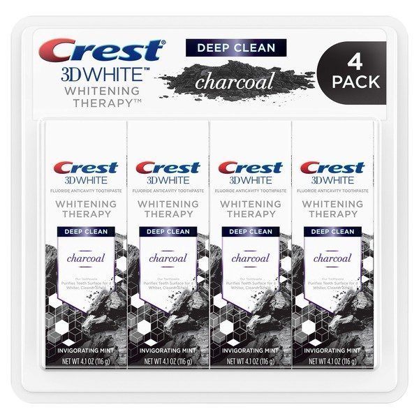 Crest 佳洁士3DW美白疗法竹炭牙膏，4 x 90毫升