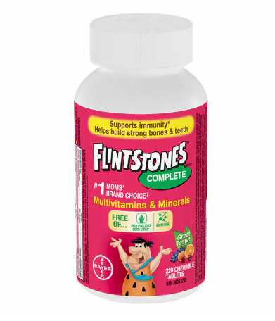 Flintstones Vitamins Kids Vitamins 220片 拜耳维生素咀嚼片