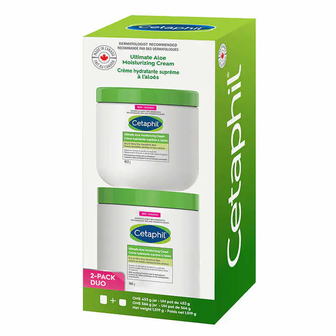 丝塔芙Cetaphil Ultimate Aloe Moisturizing Cream, 566 g and 453 g