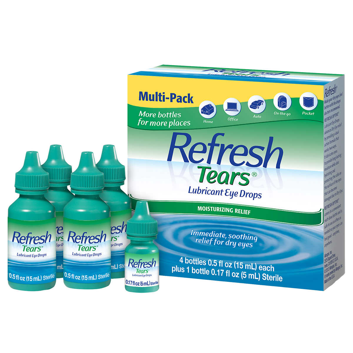 人工泪液Allergan Refresh 眼药水洗眼液  15ml*4+5ml