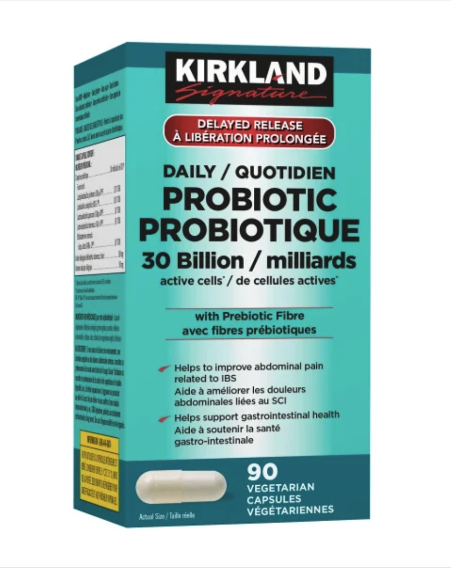 Kirkland Signature Daily Probiotic 30 Billion, 90 Vegetarian Capsules 益生菌90粒
