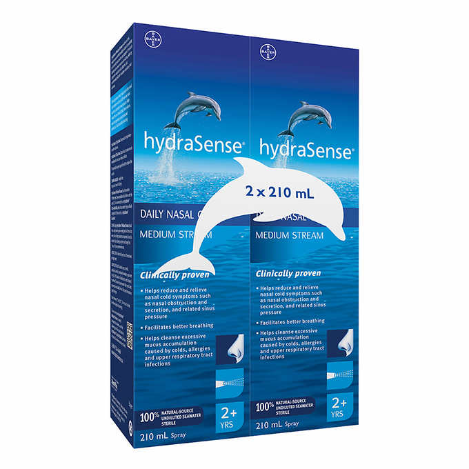 hydraSense Medium Stream海洋盐水洗鼻水鼻腔喷雾喷剂   210ml*2