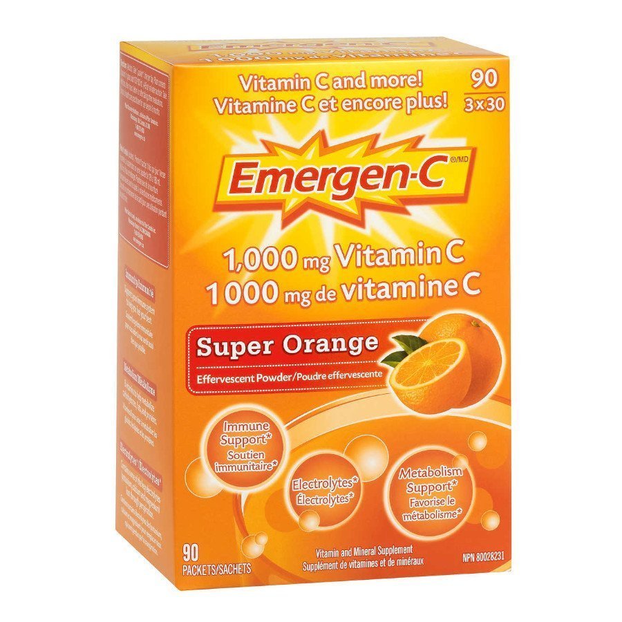 Emergen-C 维生素C泡腾粉冲剂 桔子味 1000mg*90包