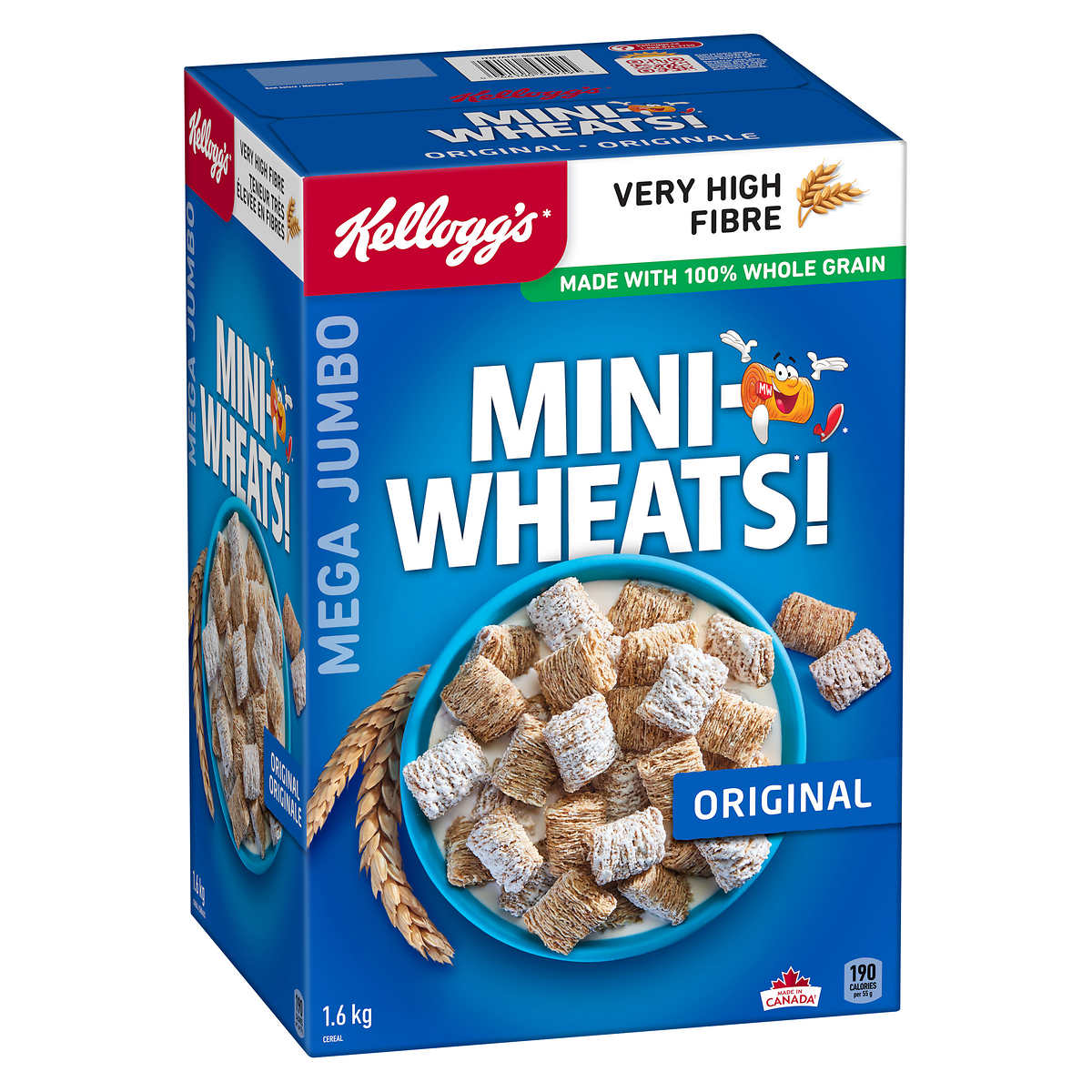 Kellogg’s Mini-Wheats Original Jumbo Pack 家乐氏迷你谷物原味 大包装1.6kg