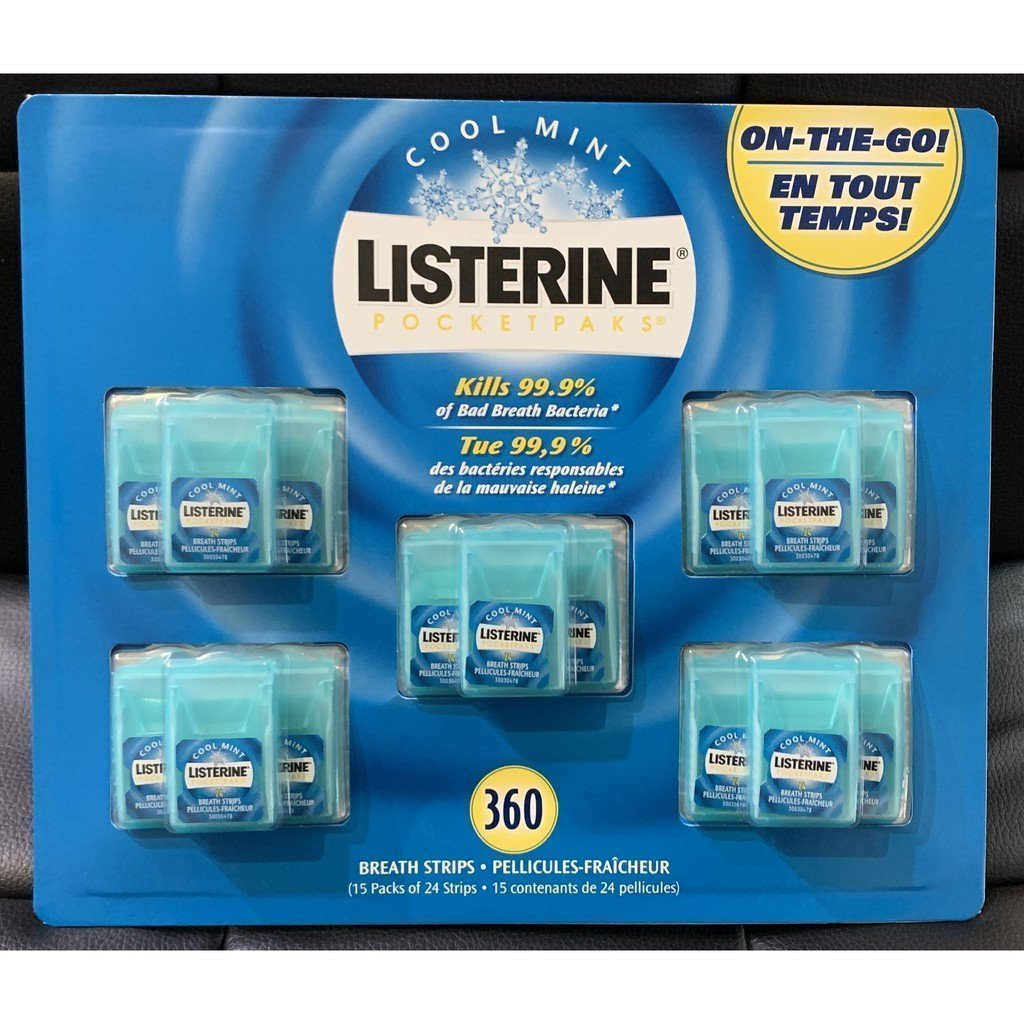 Listerine李施德林口气清新含片口香片薄荷味 15盒*24片/ 360片