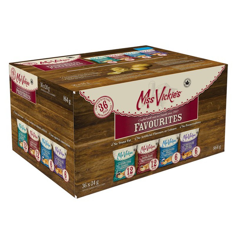 Miss Vickie’s Potato Chips Variety Pack 36 x 24 g 薯片组合装