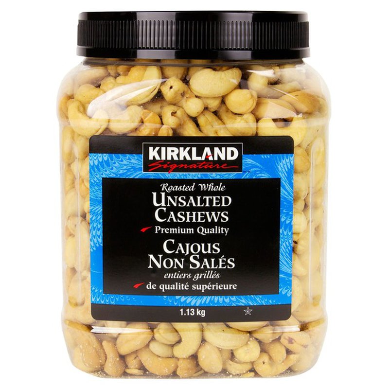 Kirkland Signature Unsalted Roasted Whole Cashews 1.13 kg招牌无盐烤腰果