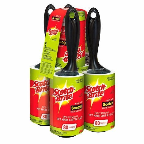 Scotch-Brite Lint Roller 3M 毛发收集辊  80 张*5卷