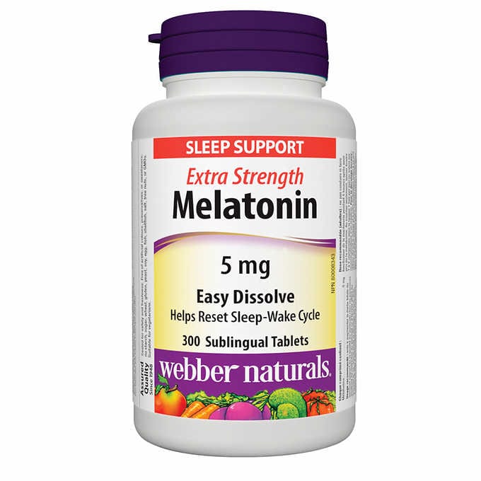 webber Naturals伟博melatonin天然褪黑素安眠助睡眠  5mg 400粒