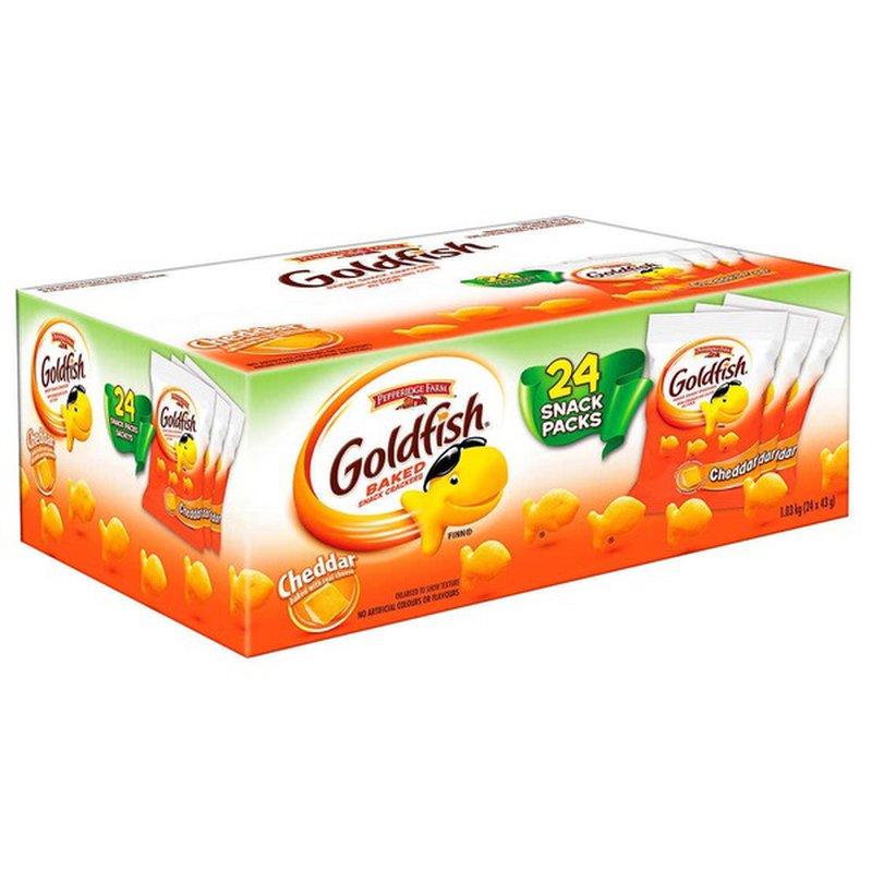 Goldfish Baked Cheddar Snack Crackers 24 x 43 g 芝士味饼干