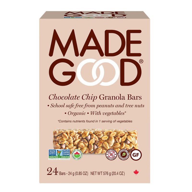 Made Good Organic Chocolate Chip Granola Bars 24 x 24 g能量棒
