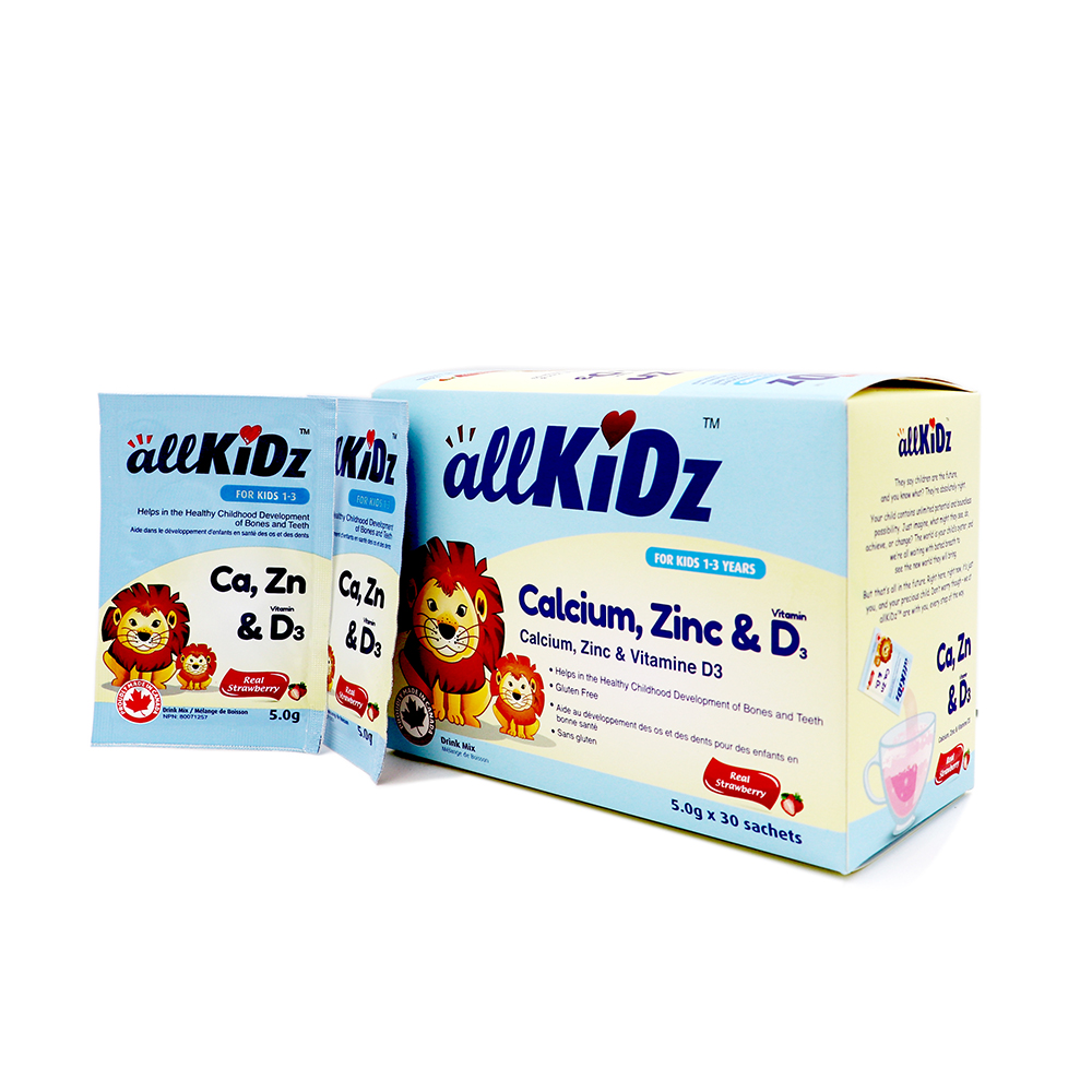 allKiDz® Calcium, Zinc & Vitamin D3 (Drink mix) 儿童钙、锌和维生素 D3
