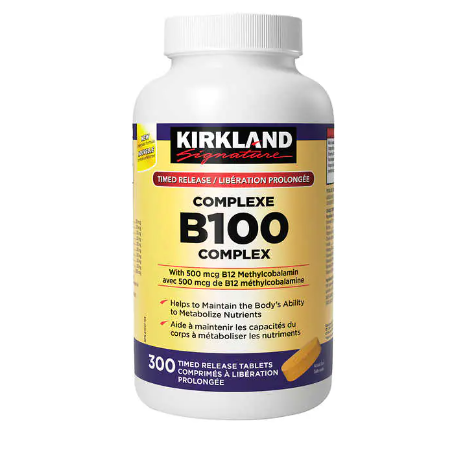Kirkland Signature B100 Complex Tablets 柯克兰B100复合片 熬夜族缓解压力  300粒
