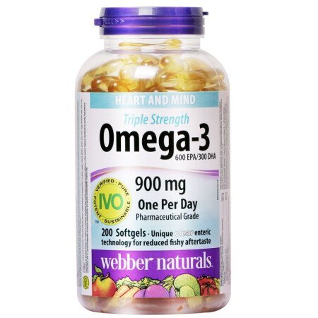 Webber 伟博 Omega-3浓缩版鱼油200粒 900mg