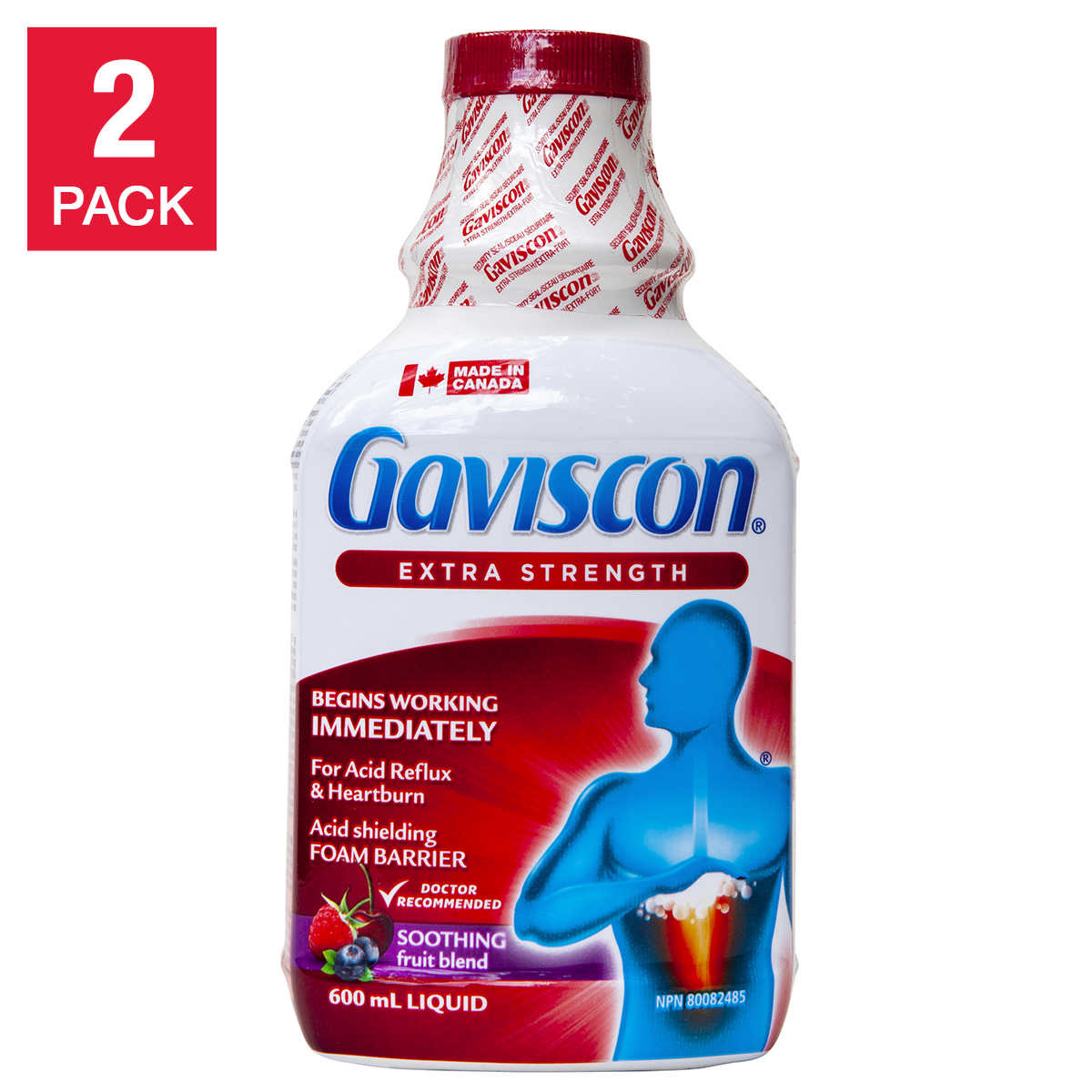 Gaviscon Extra Strength Fruit Blend 600毫升*2瓶